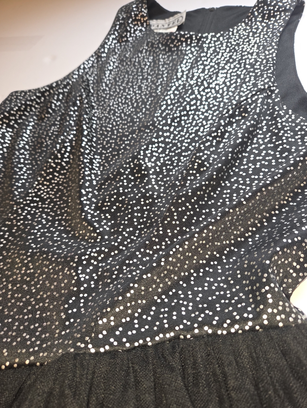 Vintage 80s Pantel Montreal Drop Waist Dress, Made in Canada, Metallic Polka Dot